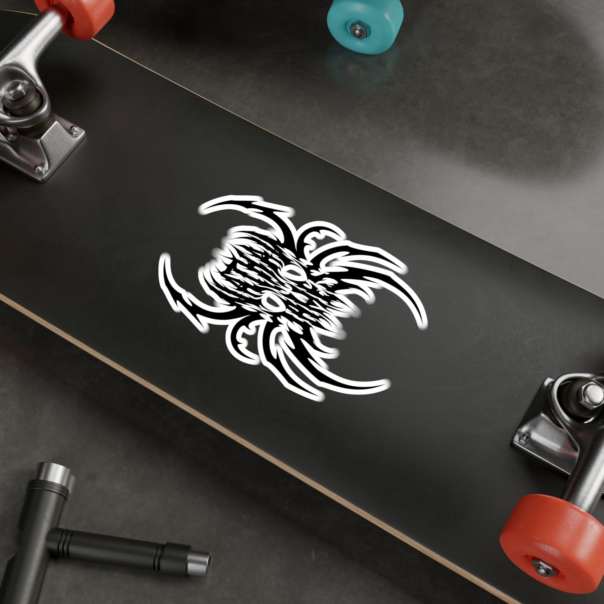 NJ Spider Skull Decal