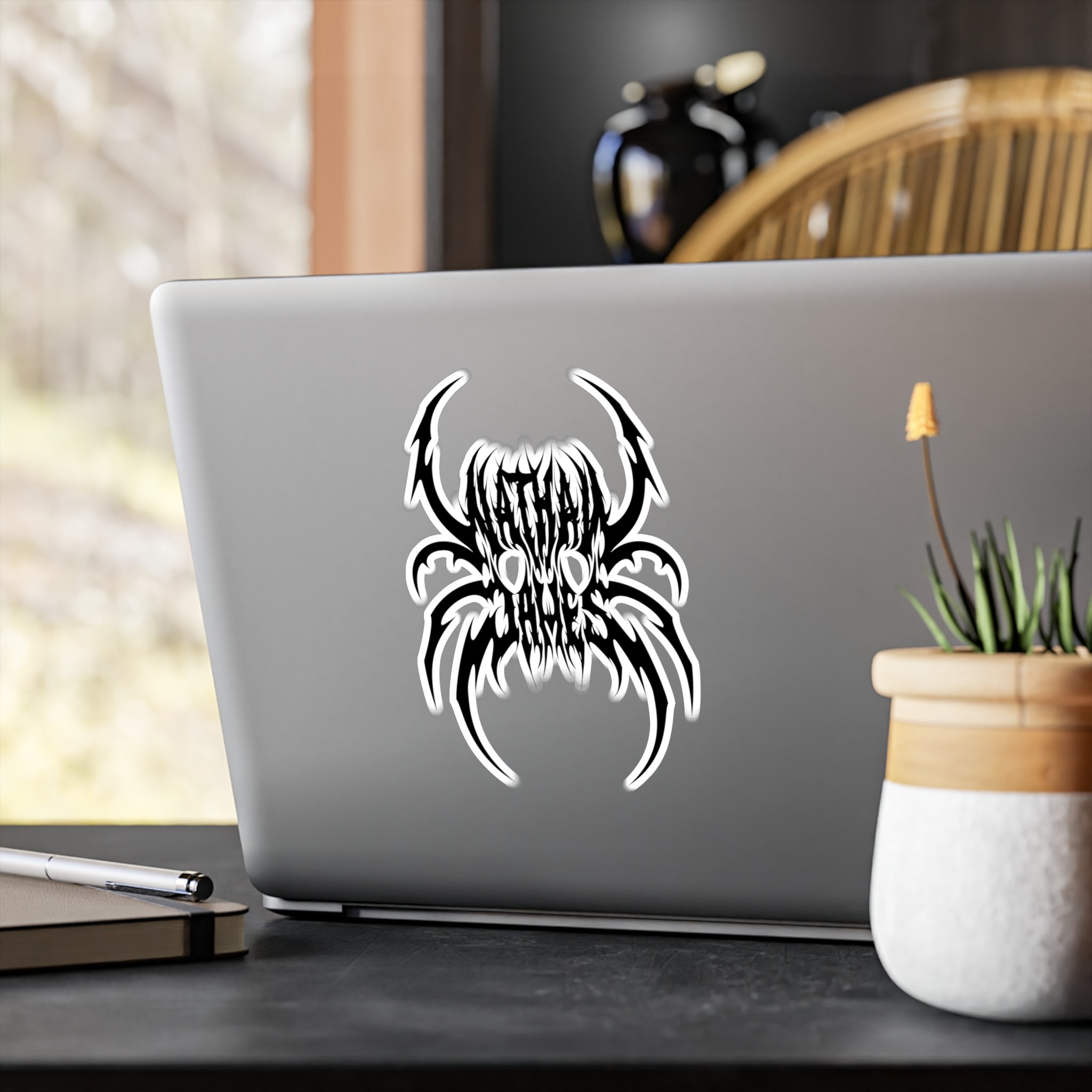 NJ Spider Skull Decal