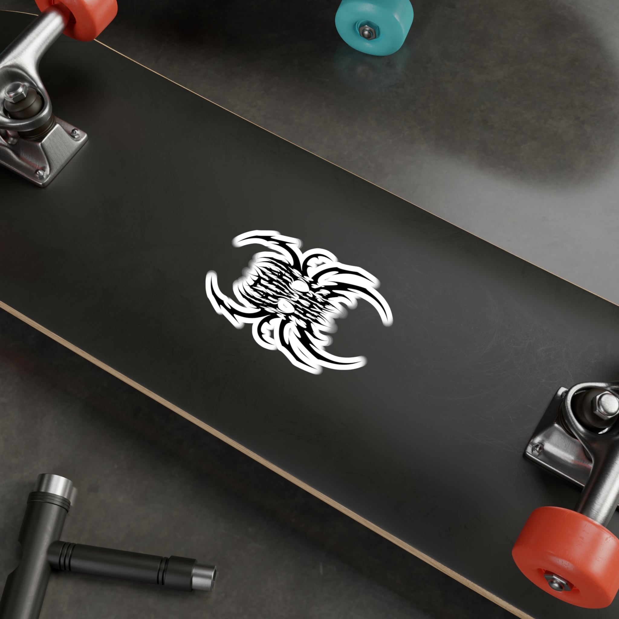NJ Spider Skull Decal