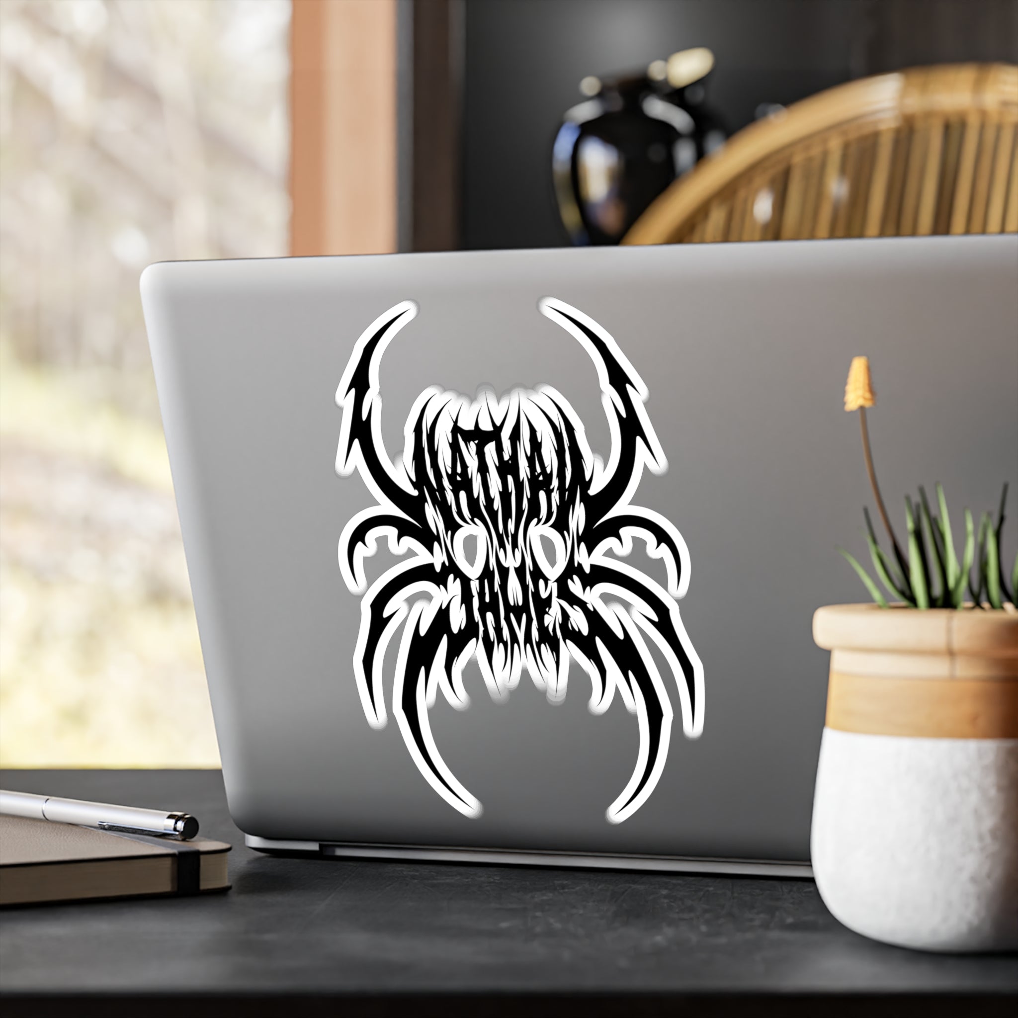 NJ Spider Skull Decal