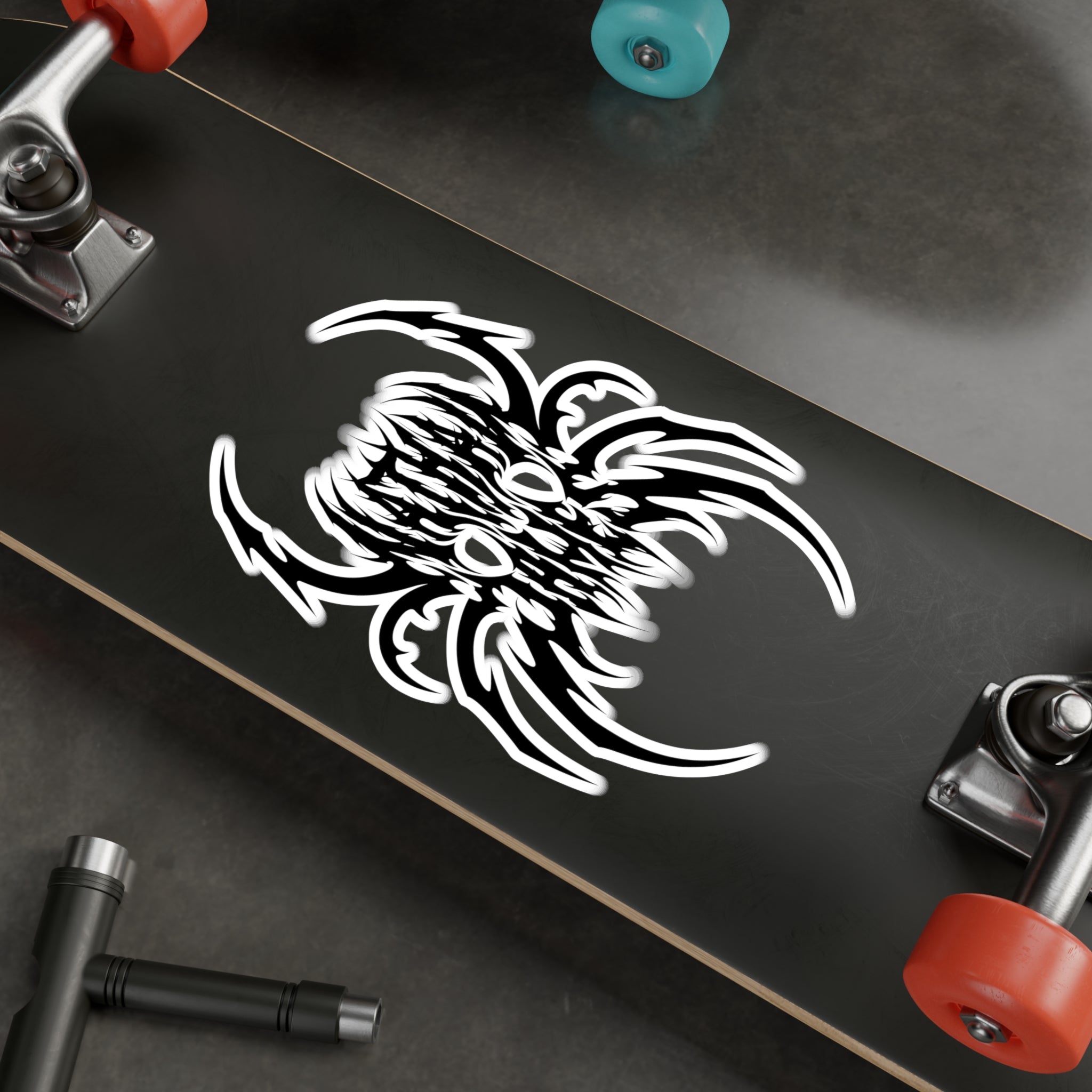 NJ Spider Skull Decal